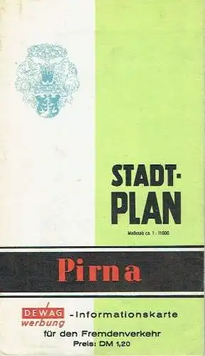 Stadtplan Pirna
 Informationskarte für den Fremdenverkehr. 