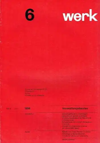 Das Werk
 Schweizer Monatsschrift für Architektur, Kunst und Künstlerisches Gewerbe
 43. Jahrgang, Heft 6. 