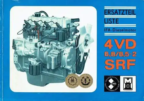 Ersatzteilliste IFA-Dieselmotor 4 VD 8,8/8,5-2 SRF. 