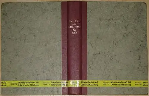 Blast Furnace and Steel Plant
 Volume 56 (Jahrgang 1968, 12 Hefte, gebunden). 