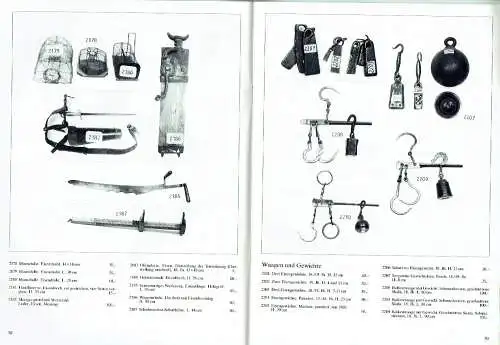 6 Auktionskataloge zu Bäuerlichen Gerätschaften. 