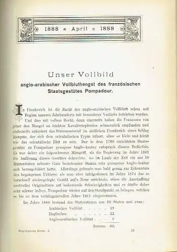 Hippologische Revue
 Internationale Zeitschrift für das gesamte Gebiet der Pferdekunde. 