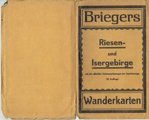 Wilhelm Patschowsky: Touristenkarte Riesen- und Isergebirge
 mit den offiziellen Frabenmarkierungen der Touristenwege
 Briegers Wanderkarten. 