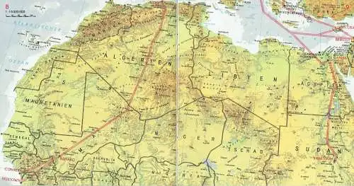 Streckenkarte / Route Map Europe / Africa / Middle East. 