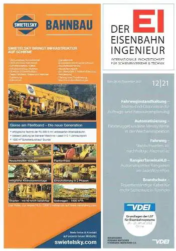 Der Eisenbahningenieur - 11 Zeitschriften aus dem Jahrgang 2021
 Internationale Fachzeitschrift für Schienenverkehr & Technik. 