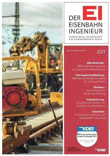 Der Eisenbahningenieur - 11 Zeitschriften aus dem Jahrgang 2021
 Internationale Fachzeitschrift für Schienenverkehr & Technik. 