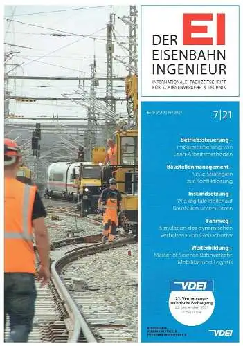 Der Eisenbahningenieur - 11 Zeitschriften aus dem Jahrgang 2021
 Internationale Fachzeitschrift für Schienenverkehr & Technik. 