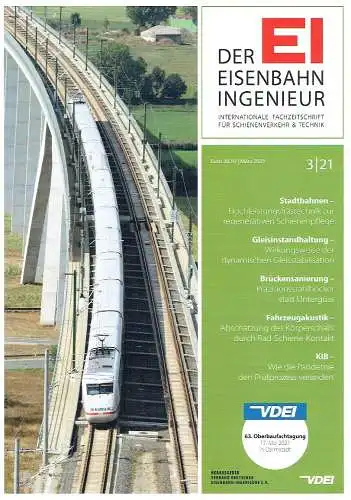 Der Eisenbahningenieur - 11 Zeitschriften aus dem Jahrgang 2021
 Internationale Fachzeitschrift für Schienenverkehr & Technik. 