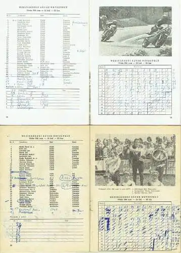 Konvolut von 5 Programmen der Jahre 1978 bis 1983
 Motorradrennen "300 zatácek – Gustava Havla", Horice, CSSR. 