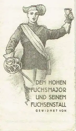 Dem Hohen Fuchsmajor und seinem Fuchsenstall gewidmet - kleiner Prospekt.
