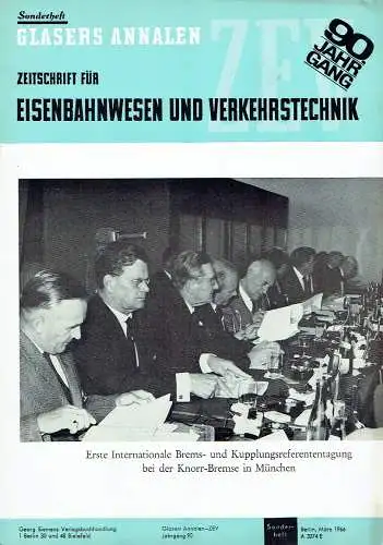 Glasers Annalen
 Zeitschrift für Eisenbahnwesen und Verkehrstechnik. 