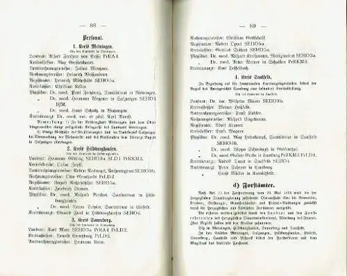 Hof- und Staats-Handbuch für das Herzogtum S. Meiningen 1912. 