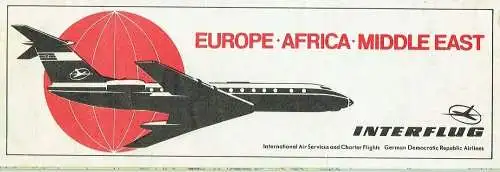 Streckenkarte / Route Map Europe - Africa - Middle East.