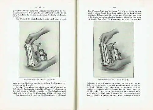 Anleitung zur Bedienung und Instandhaltung der Typograph-Setzmaschine "Universal"
 Mit Anhang Modell A und B. 