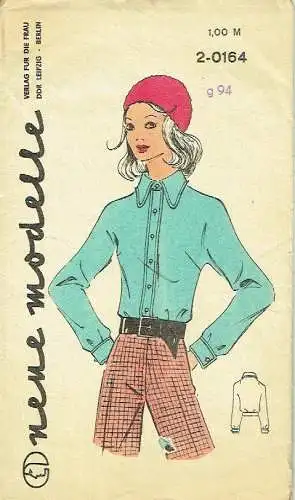 DDR-Schnittmusterbogen für Damen-Bluse. 