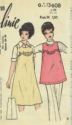 DDR-Schnittmusterbogen für Damen-Kleid. 