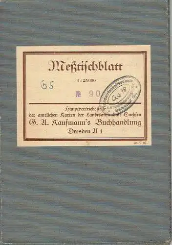 Meßtischblatt 90 (5056) Weigsdorf. 