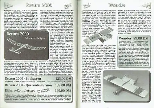 Der himmlische Höllein, Sonderprospekt Elektroflug 1999