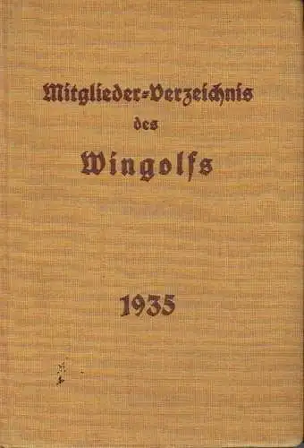 Mitgliederverzeichnis des Wingolfs