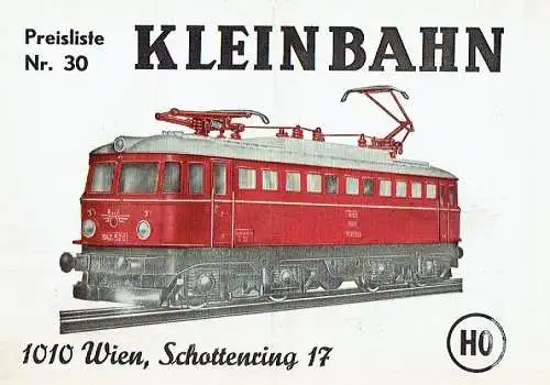 Kleinbahn Preisliste Nr. 30