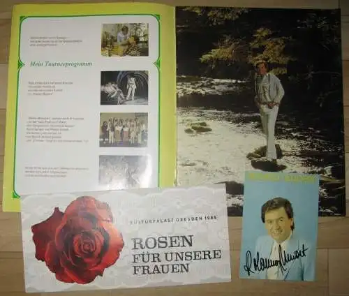 Roland Neudert Set, Mein Tourneeprogramm + Programm "Rosen für unsere Frauen" + Autogrammkarte