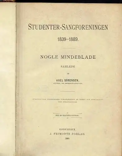 Studenter-Sangforeningen 1839-1889, Nogle Mindeblade