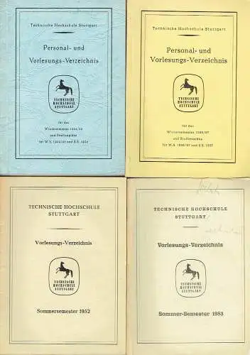 Konvolut von 12 Programm- und Vorlesungs-Verzeichnissen 1951-58