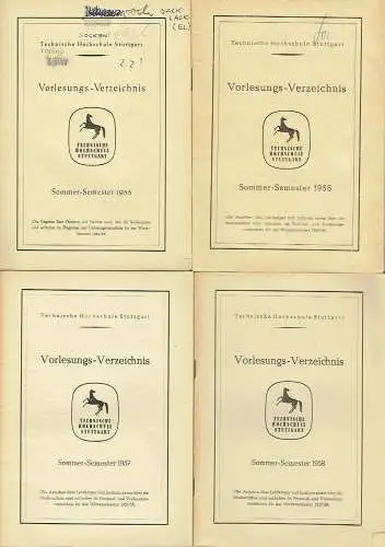 Konvolut von 12 Programm- und Vorlesungs-Verzeichnissen 1951-58