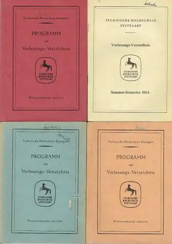 Konvolut von 12 Programm- und Vorlesungs-Verzeichnissen 1951-58