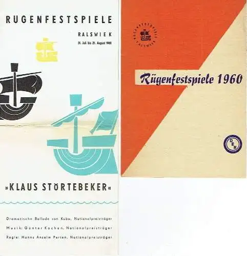 2 Prospekte der Rügenfestspiele Ralswiek (Klaus Störtebeker). 