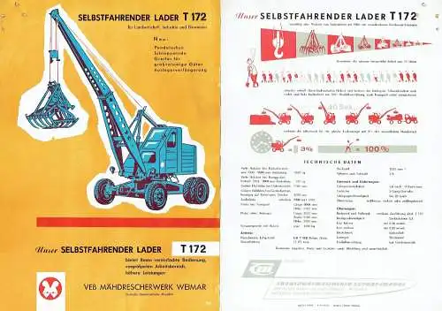 4 Prospekte für Selbstfahrenden Lader T 172. 