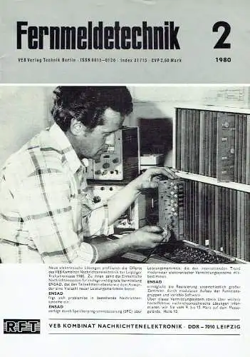 Fernmeldetechnik
 Fachzeitschrift für Ingenieure und Techniker der Fernsprech-, Fernschreib-, Fernwirk- und Funktechnik. 