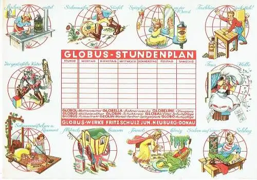 Globus-Stundenplan. 