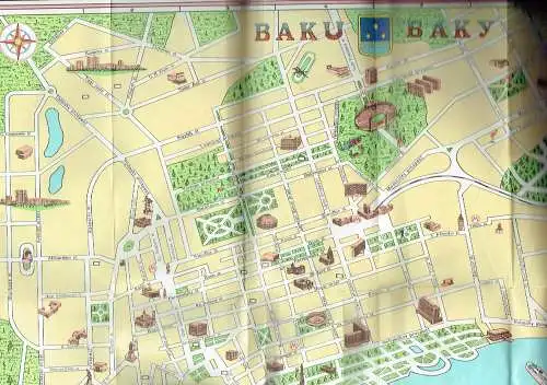 Welcome to Baku
 Prospekt mit Stadtplan. 