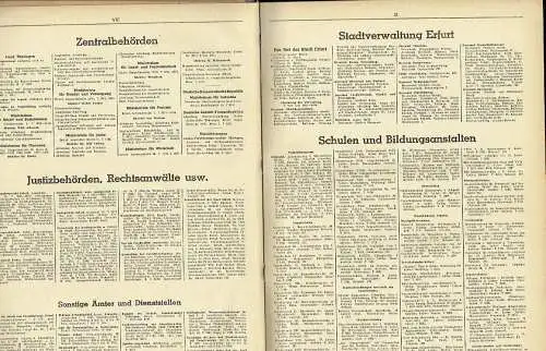 Einwohnerbuch der Stadt Erfurt
 nebst Hochheim und Melchendorf ferner Bischleben, Dittelstedt und Rhoda ü. Steiger. 