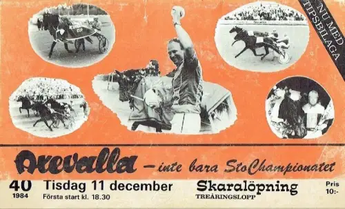 Rennprogramm der Traber vom 57. Renntag 1970. 