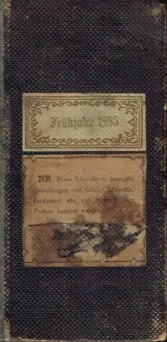 Litzenkarte Frühjahr 1895. 