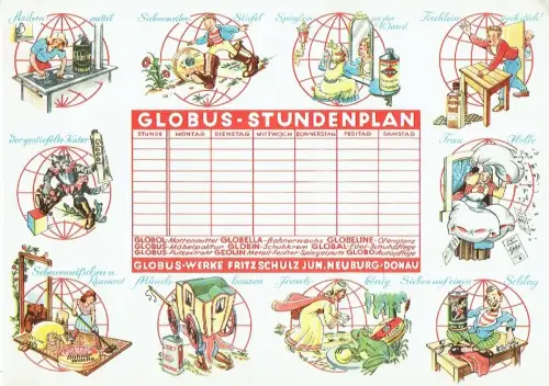Globus-Stundenplan. 