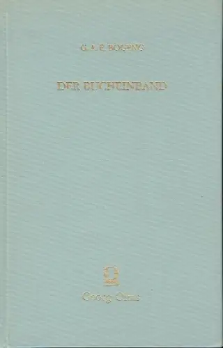 G. A. E. Bogeng: Der Einband
 Ein Handbuch für Buchbinder und Bücherfreunde (1951). 