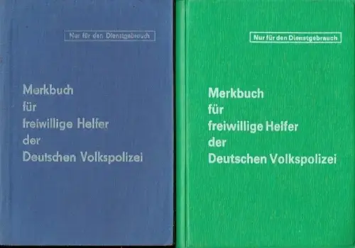 Merkbuch für freiwillige Helfer der Volkspolizei
 Ausgabe 1976 und 1985 (1. und 2. Auflage). 