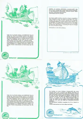 Konvolut dreier Reisebüro-Reisen in die Sowjetunion 1974-1984. 