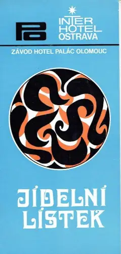 Závod Hotel Palác Olomouc: Jídelní Lístek
 tschechische Speisekarte. 