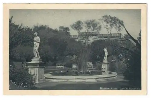 [Echtfotokarte schwarz/weiß] Buenos Aires. Jardín Botánico. 