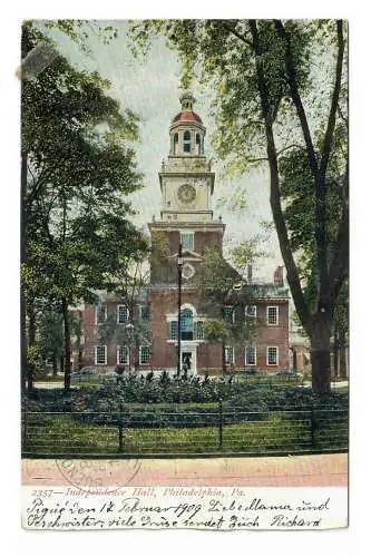 [Ansichtskarte] Independence Hall, Philadelphia, Pa. 