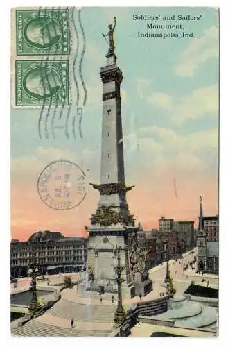 [Ansichtskarte] Soldiers' and Sailors' Monument, Indianapolis, Ind. 