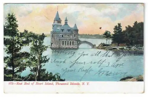 [Ansichtskarte] East End of Heart Island, Thousand Islands, N. Y. 