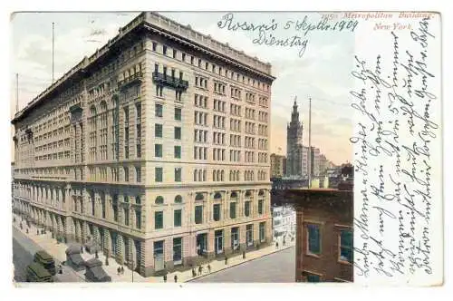 [Ansichtskarte] Metropolitan Building, New York. 