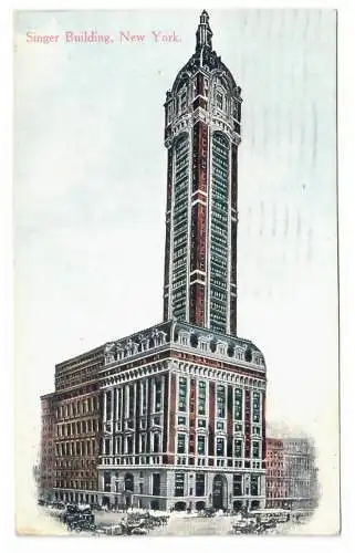 [Ansichtskarte] Singer Building, New York. 