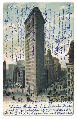 [Ansichtskarte] Flat Iron Building, New York. 