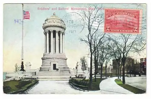 [Ansichtskarte] Soldiers' and Sailors' Monument, New York. 